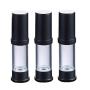 3 Pcs 5ML 0.17OZ Upscale Empty Refillable Frosted Black AS Airless Pump Vacuum Bottle Portable Cosmetic Toiletries Liquid Storage Container Jar Pot Lotion Sample Dispenser for Travel Home Use