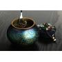 Small Concise Ceramic Ice Crack Tea Box Mini Storage Containers Tea Jar Sealed Tea Candy Tea Accessories
