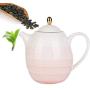 Voici une traduction possible :

Bouilloire Céramique Vintage 1100ml, Grand Volume, Filtre Inox, Jar de Stockage d'Eau, Culture du Thé Chinoise, Thé Jasmin Vert, Thé Noir, Café, Lait, Salon, Amoureux du Thé, Rose.
