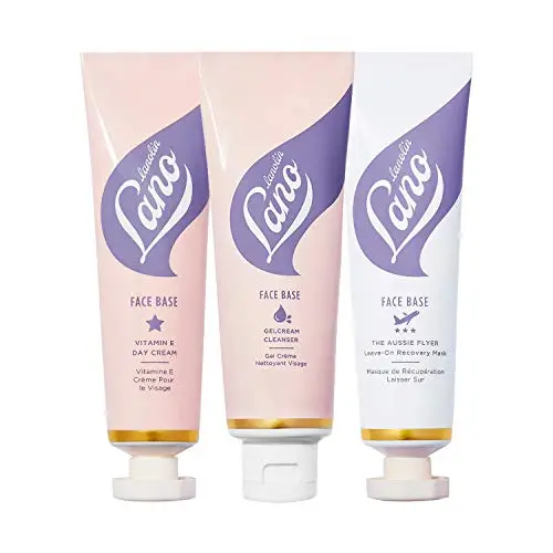 Lanolips Face Base Trio Travel Set - Facial Cleanser, Mask + Day Cream Set - Beauty Skincare Kit with Natural Lanolin - Set of 3 (30ml / 1.0oz each) Lanolips Face Base Trio Travel Set - Facial Cleanser, Mask + Day Cream Set - Beauty Skincare Kit with Natural Lanolin - Set of 3 (30ml / 1.0oz each)
