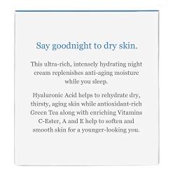 DERMA E Hydrating Night Cream with Hyaluronic Acid, 2oz
