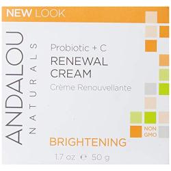 Andalou Naturals Brightening Probiotic + C Renewal Cream,1.7 Fl Oz