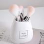 Makeup Brush Ceramic Storage Jar Pink Ceramic Storage Bottle Cosmetic Storage Organizer Pen Holder Desktop Ceramic Container,Multi