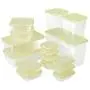 FGDJEE Food Storage Containers with Lids Plastic Food Containers Airtight Leak Proof Easy Snap Lock BPA Free 17-Piece Set Different Sizes for Kitchen Use (Green) FGDJEE Food Storage Containers with Lids Plastic Food Containers Airtight Leak Proof Easy Snap Lock BPA Free 17-Piece Set Different Sizes for Kitchen Use (Green)