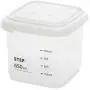Fan-Ling Plastic Sealed Cans,Kitchen Storage Box,Transparent Food Canister Keep Fresh Jar,Plastic Cereal Dispenser Storage Box, Kitchen Food Grain Rice Container with Measuring (650ml)