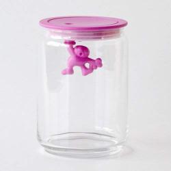 A di Alessi Gianni 3-3/4-Cup Glass Jar, Pink