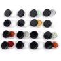 Tosnail 120 Pieces 3 Gram Clear Plastic Cosmetic Containers with Black Lids Lip Balm Containers Beads Organizer