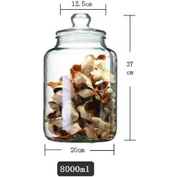 Yl Ly Glass Storage Jars Sealed Transparent Lead-Free Medicinal Material Small Green Orange Tangerine Peel Moisture-Proof Canned Grain 8Yl Lyml