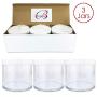 3Pieces 10oz/300g/300ml Acrylic Leak Proof Container Jars with White Lids