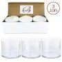3 Pièces Récipients Acryliques Étanches de 290 ml/10 oz avec Couvercles Blancs 3 Pièces Récipients Acryliques Étanches de 290 ml/10 oz avec Couvercles Blancs