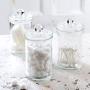 23 Ounce Glass Apothecary Jars D3.5&quotXH7" Bathroom Storage Organizer Canisters Set of 3