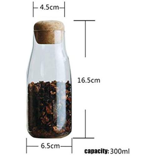 Tenrry 150/300/600ml Glass Storage Tank Practical Borosilicate Storage Jars for Restaurant Heat-Resistant
