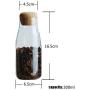 Tenrry 150/300/600ml Glass Storage Tank Practical Borosilicate Storage Jars for Restaurant Heat-Resistant
