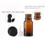 3Pcs Amber Glass Bottles with Orifice Reducer and Black Cap Empty Cosmetic Storage Container Vial Pots for Essential Oil Perfume Aromatherapy size 50ml/1.7oz