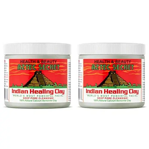 Argile Secrète Aztec Indian Healing Clay, Nettoyant Pores Profonds, 1 Livre (Pack de 2)