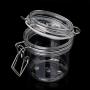 Plastic Round Clip Top Storage Jar With Airtight Seal Lid Kitchen Food Container Preserving Cosmetic Cream Organizer