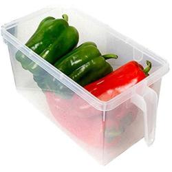 WskLinft Storage Box, Transparent Fridge Fresh Storage Box Crisper Refrigerator Sealed Food Container Transparent