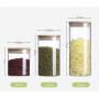 Glass Jar With Bamboo Lid Food Candy Storage Bottles Tea Container Cup Sealing Kitchen Accessories,350Ml
