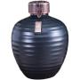 Linshing Ancient Chinese Style Retro Porcelain White Wine Jar Storage Container with Lid 陶瓷白酒坛子 (Black 2.5L capacity)