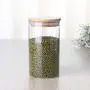 450/650/950 ml Mehrzweck Bambusdeckel Glasbehälter Luftdichte Gläser für Getreide, Tee, Kaffee, Kapseln, Süßigkeiten, Lebensmittel, 950 ml