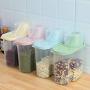 Food Storage Box Plastic Clear Container Set With Pour Lids Kitchen Storage Bottles Jars Dried Grains Tank,L6