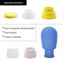 CNYMANY 5 pcs Travel Squeeze Bottles Containers Leak-proof Silicone Cream Jars with Case Lotion with Toiletry Case