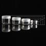 Hicarer 20 Pieces Cosmetic Containers Travel Pot Jar Set with Lid for Creams Sample Make-up Storage, 5, 10, 15 and 20 Gram (Clear Lid and Clear Body)