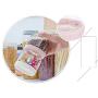 Transparent Storage containers with lid, Round Plastic Jars Durable Regular Mouth Jars-A 450mlx3