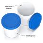 BALCI - Premium Ice Cream Containers (2 PACK - 1 Quart Each) Perfect Freezer Storage Tubs with Lids for Ice Cream, Sorbet and Gelato! (BLUE)