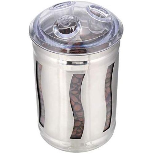 Stainless Steel Tea Airtight Canister with ABS Lid for Tea Sugar Coffee Storage Loose Leaf Tea Tin Containers storage nut jar Tea Tins Canister with Airtight Lids Home Kitchen Canisters