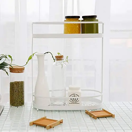 ZGFY 2er Schicht Lebensmittelaufbewahrungskasten für Schränke, Speisekammer, Kühlschrank, Schreibtisch Organizer für Gewürze, Condiments, Backzutaten - Pink