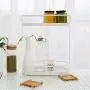 ZGFY 2er Schicht Lebensmittelaufbewahrungskasten für Schränke, Speisekammer, Kühlschrank, Schreibtisch Organizer für Gewürze, Condiments, Backzutaten - Pink
