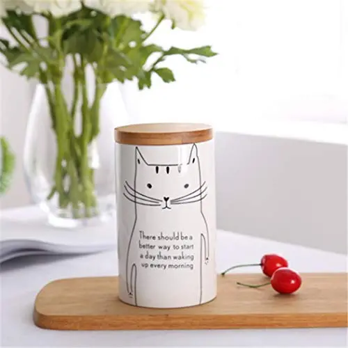 Food Storage Jar, Ceramic Kitchen Canisters with Airtight Seal Bamboo Lid, Food Storage Canister for Tea, Coffee Bean, Spice, Sugar, 560ml (4) Food Storage Jar, Ceramic Kitchen Canisters with Airtight Seal Bamboo Lid, Food Storage Canister for Tea, Coffee Bean, Spice, Sugar, 560ml (4)