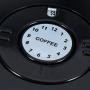 UPKOCH Stainless Steel Coffee Bean Canister Milk Powder Storage Tank Coffee Container with Vent and Black Lid (Size M)