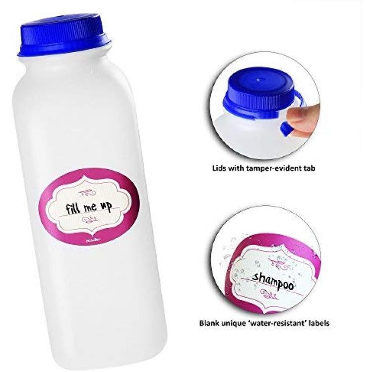 16 oz Plastic Juice Bottles with Caps Lids - Smoothie Bottles