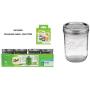 Ball Mason PINT Jars Wide-Mouth Can or Freeze with Lids and Bands, Set of 12, Dissolvable Labels - (Set Of 60)