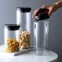 Glass Sealed Jars With Display Stand, Moisture-Proof Kitchen Food Container, Storage Of Spices/Oatmeal/Pasta