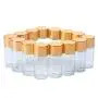 12pcs 10ml Clear Sampling Sample Glass Bottles Vials Jars Containers with Gold and Silver Cap for Cosmetics Travel Essential Oils Powders Creams Ointments Grease (Gold)