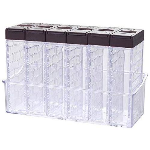Seasoning Box 6pcs Kitchen Spice Jar Seasoning Box Kitchen Spice Storage Bottle Jars Transparent Salt And Pepper Cumin Powder