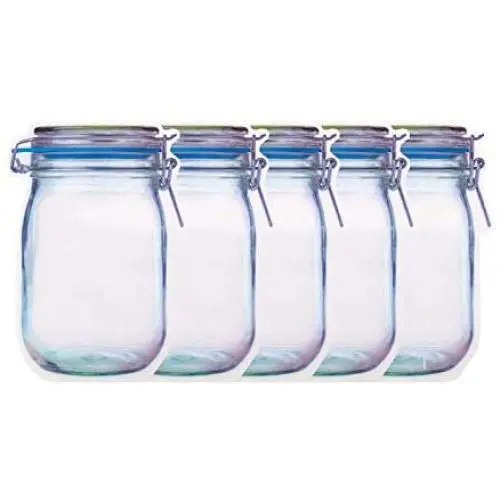 20 Pièces de Bouteilles Réutilisables AMEYDU avec Sangles pour Pots de Noix, Bonbons, Biscuits – Sacs d'Emballage Hermétique pour Conservation des Aliments Frais, Organisateur de Cuisine (5) 20 Pièces de Bouteilles Réutilisables AMEYDU avec Sangles pour Pots de Noix, Bonbons, Biscuits – Sacs d'Emballage Hermétique pour Conservation des Aliments Frais, Organisateur de Cuisine (5)