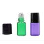 12PCS 2ml/0.06oz Empty Refillable Glass Essential Oil Roller Bottles Vial Sample Storage with Metal Ball and Black Cap Cosmetic Jar Container Holder For Perfume Lip Oil Aromatherapy Color Random