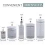 Ensemble Canisters pour Cuisine, Sel et Poivre, Vaporisateur Vinaigre et Huile d'Olive - 7 Pièces - Récipients en Verre avec Pots à Condiments et Bouteilles Remplissables - Recouverts de Métal Blanc Ensemble Canisters pour Cuisine, Sel et Poivre, Vaporisateur Vinaigre et Huile d'Olive - 7 Pièces - Récipients en Verre avec Pots à Condiments et Bouteilles Remplissables - Recouverts de Métal Blanc
