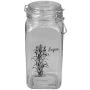 Home Basics Ludlow 53 oz. Glass Canister with Metal Clasp, Airtight Lids for Sugar Storage, Clear (3)