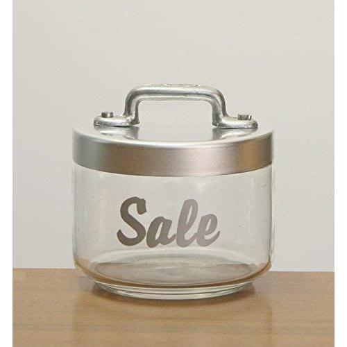 Italo Ottinetti Glass Jar Dull Aluminium Lid Al Handle 0.5 Litre Sale, Metallic, one Size