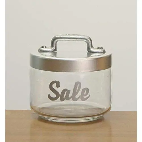 Bocal en Verre Italo Ottinetti, Couvercle Aluminium Foncé Al Handle 0,5 Litre, Métallique, Un Seul Taille Bocal en Verre Italo Ottinetti, Couvercle Aluminium Foncé Al Handle 0,5 Litre, Métallique, Un Seul Taille