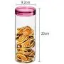 Kitchen Glass Sealed Cans Tea Sealed Cans Multi-function Food Straight Cans Storage Sealed Bottles (Color : Red)