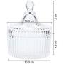 Rachels Choice Glass Covered Storage Jar Candy Dish Box (Diameter 3.9 Inch), Pack of 2