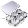 BESTONZON Stainless Steel Spice Jars Seasoning Box Jars Spice Storage Box Condiment Container with Lid (6 Compartment) BESTONZON Stainless Steel Spice Jars Seasoning Box Jars Spice Storage Box Condiment Container with Lid (6 Compartment)