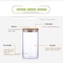 Glass Jar with Lid Food Candy Storage Bottles Tea Container Cup Sealing Jars Kitchen Accessories,Glass Container,650ml
