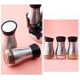 Stainless Steel Condiment Jar Set, Kitchen Revolving Spice Storage Canister With Rotating Base For Sift Shaker Lid-i